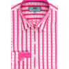 Women's white and pink double fitted Shirt single cuff